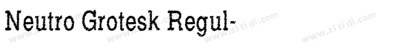 Neutro Grotesk Regul字体转换